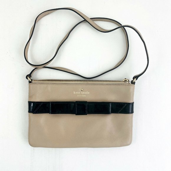 kate spade Handbags - Kate Spade Janelle Small Crossbody Bag Nude Black